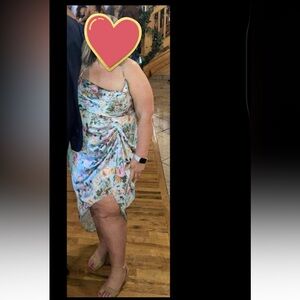 SHEIN Asymmetrical Floral Dress - Multicolor